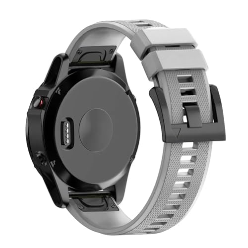 Bracelet montre Garmin Fenix résistant à la sueur silicone gris anti irritation