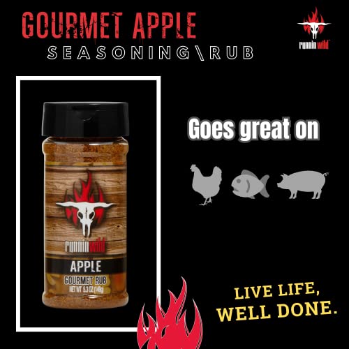 Image of Gourmet Apple Rub | Premium Apple Spice Seasoning for Chicken, Turkey, Pork, Beef and More! | No Artificial Flavors, No MSG added | Runnin' Wild Foods, 5.3 ounces