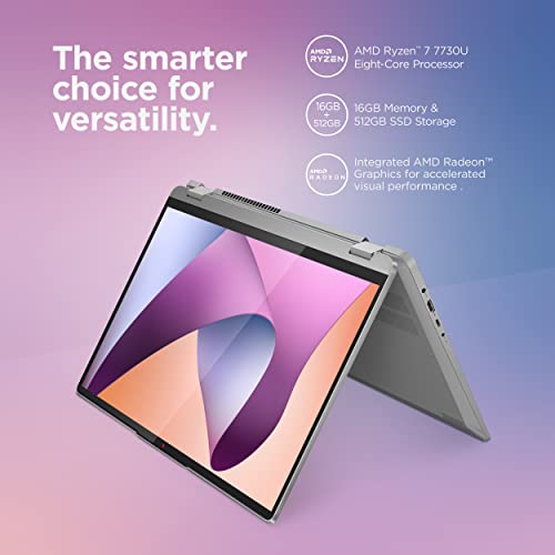 Image of Lenovo IdeaPad Flex 5 2-in-1, 16 inch WUXGA Display, AMD Ryzen 7, 16GB RAM, 512GB SSD, 1920x1200 px, Touchscreen, Windows 11, Arctic Grey