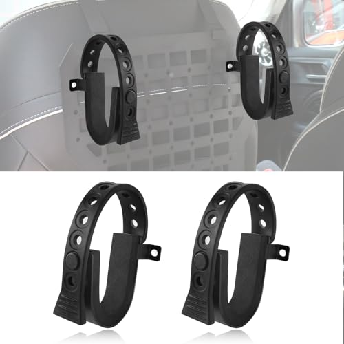 1 Pair Gun Racks Fits for Metal Tactical Molle Panel with Screw Holes,Secure Gun Holder with Rubber Straps for Tactical Rigid Molle Panels of 1'' Standard Tactical Hole Spacing