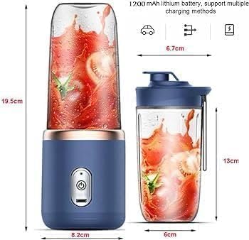 Image of Portable Blender,USB Rechargeable Mini Personal Blender for Shakes and Smoothies,Electric Fruit Veggie Juicear with 2pcs Travel Juicer Cup (N1)