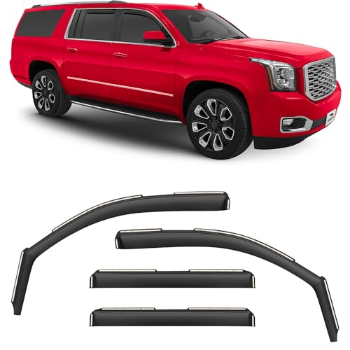 Voron Glass in-Channel Extra Durable Rain Guards for GMC Yukon XL...