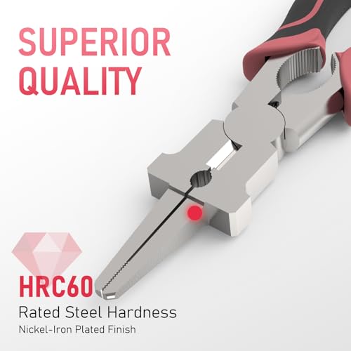 Image of YESWELDER 8 inch MIG Welding Pliers, Anti-Rust and Durable High-Carbon Steel, Black&Pink All-In-One Multifunctional MIG Pliers for Professional Welding