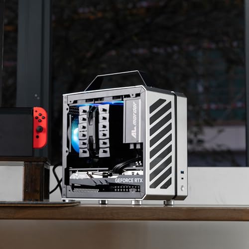 Image of Mechanic Master C24 Mini ITX PC Case with Handle | Supports 135mm CPU Air Cooler, SFX Power Supply, 245mm GPU & ITX Motherboard; Ideal for Dorm & Portable Office PC Build