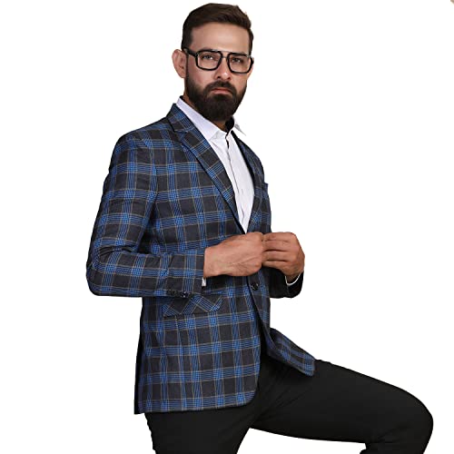 Image of TAHVO Grey Notched Lapel Blazer with Hanky