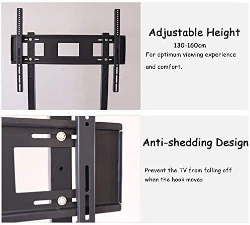 Soporte móvil para TV universal con ruedas y 2 estantes miniatura 3