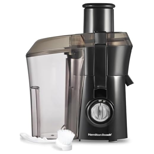 Hamilton Beach Juicer Machine, Big Mouth Large 3” Feed Chute for Whole Fruits and Vegetables, Easy to Clean, Centrifugal Extractor, BPA Free, 800W Motor, Black