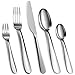 Cibeat 60-teiliges Besteckset Silber Edelstahl Besteck, Messer Gabel Löffel Utensilien Set Service für 12 Person, Spiegelpolitur & Spülmaschinenfest