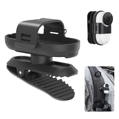 Sinyutia Camera Backpack Clip for Insta 360 Go 3s Accessories, 360 Rotation Quick Release Mount Hat Camera Clip for Backpack Compatible with Insta360 Go 3s Accessories