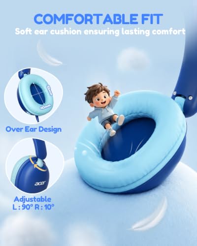 Image of Acer OHW355 Kids Headphones with Cord for School,Over Ear Wired Headphones