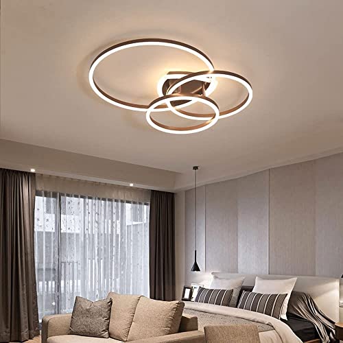 Plafonnier LED à intensité variable HJLJKG chic marron - 5