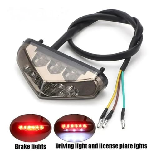 Luz trasera de matrícula 12V para evitar multas en moto cross 4