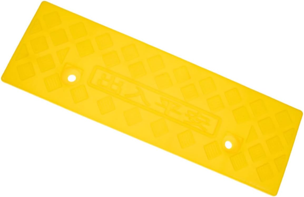 2pcs Rubber Curb Ramp with Slip Textured Surface High Yellow Driveway Scooter Ramp for Steps Thresholds Garage Loading Dock Safety