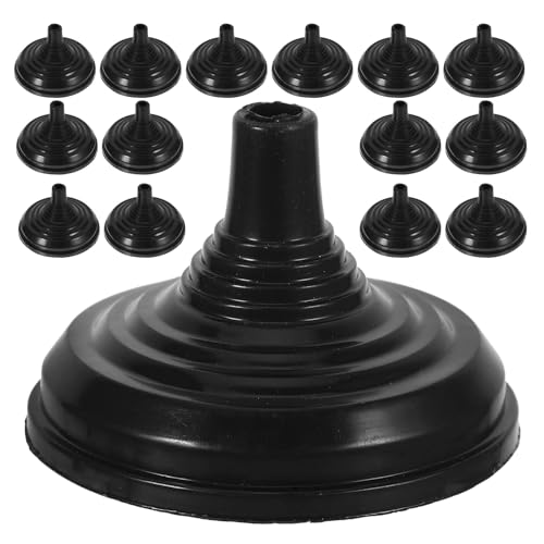 KALLORY 50個のデスクフラッグホルダー:卓上ディスプレイ用ミニフラッグホルダー - オフィスデスク用丸型ベースフラッグポールスタンド - パーティーや室内装飾