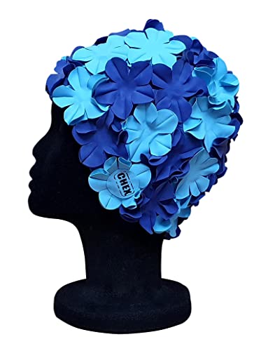 Bonnet de bain thermique femme CHEX Anzio vintage en caoutchouc pour piscine et mer