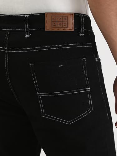 Image of Urbano Fashion Men's Straight Fit Washed Jeans Stretchable