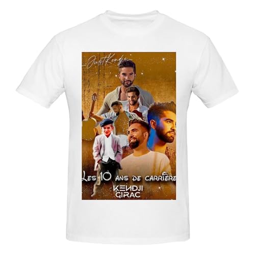 RLHRJEFZ Kendji France Girac T-Shirt en Coton pour Homme à Manches Courtes et col Rond Coupe Classique Respirant T-Shirts Basiques Hauts d'été...