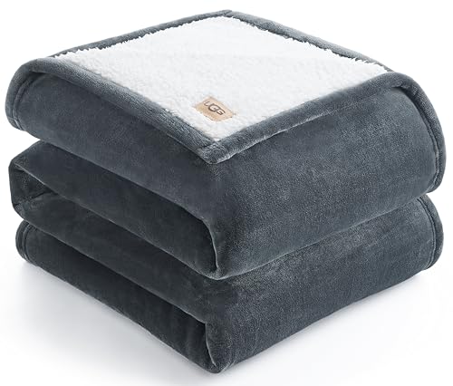 UGG Ariana Full/Queen Blanket Fleece Fluffy Reversible Soft Fuzzy...