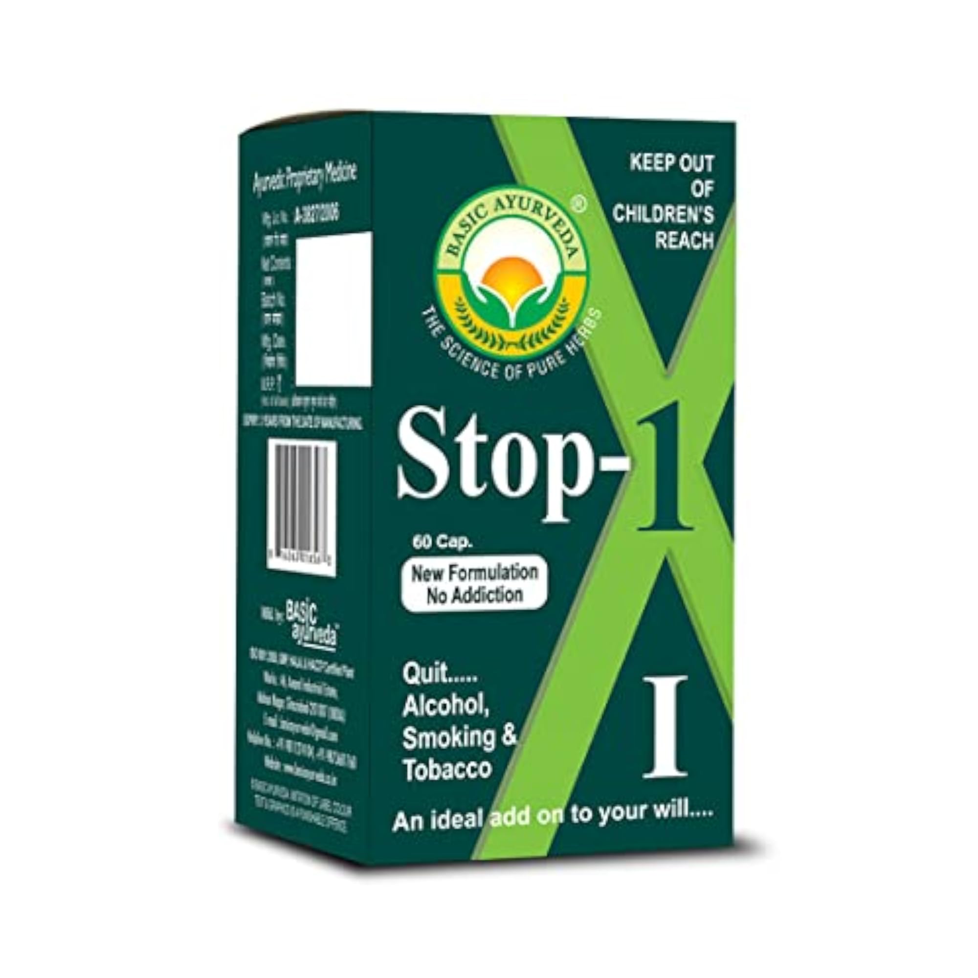 BASIC AYURVEDA Stop-1 Capsule, 60 Capsules
