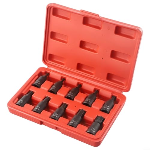 Smart Design 10-teiliges Innensechskant Steckschlüssel-Schraubendreher Set
