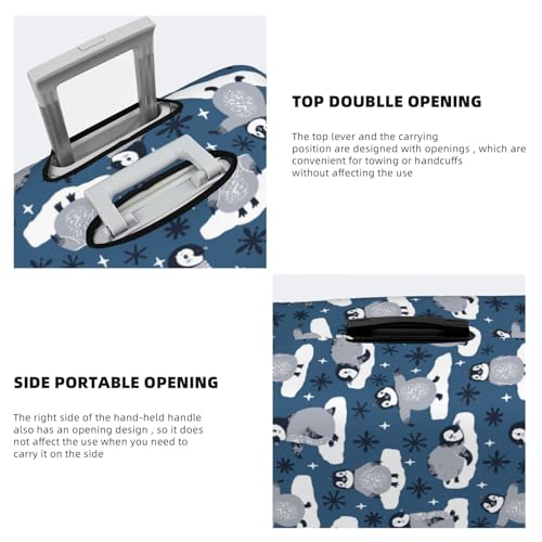 Travel Luggage Cover - Snow Penguin Washable Suitcase Covers Protector Fits 18-32 Inch Luggage3