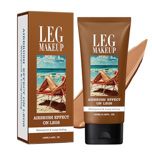 Maquillaje de piernas resistente al agua sin transferencia, cobertura de tatuaje para venas varicosas/cicatrices, maquillaje de cobertura de tatuaje, base de maquillaje corporal perfeccionada, aspecto