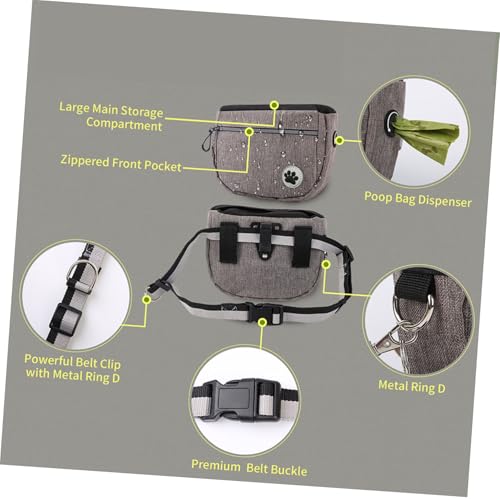 BESPORTBLE Hundetrainings Bauchtasche aus Strapazierfähigem Material mit Herausnehmbarem Innenbeutel und D-Ring für Spaziergänge und Training