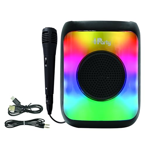 Petite Enceinte Bluetooth® lumineuse effet flammes multicolores avec micro - vue 2