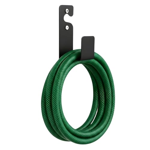 Image of NYALA 4 Pcs Heavy Duty MS Garden Hose Hanger, Hose Pipe Stand, Wall Mounting Hose Holder, Rust-Resistant Watering Pipe Stand, Hook for Backyard and Outdoor (4)