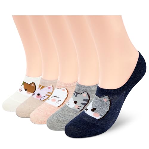 Violet Mist Women's No Show Socks - Low Cut, Invisible, Non Slip Footies - Flat Boat Socks3