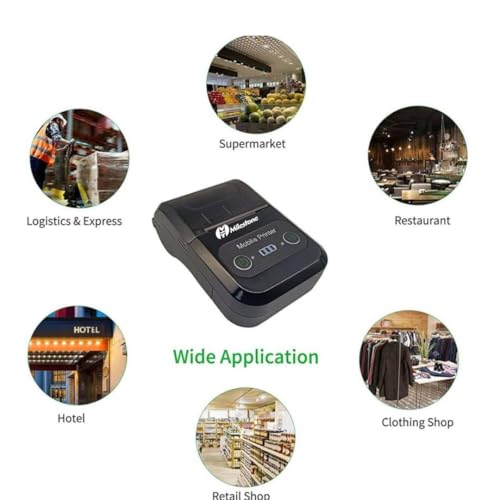 Image of Milestone MPT-II 58mm Thermal Printer Bluetooth POS Android 2 Inch Receipt Bill Printing Machine for Shop Restaurant Swiggy Zomato KOT Mall Mini Market with 10pcs Thermal Roll