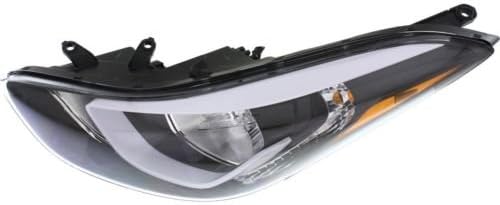 DRIVER SIDE HALOGEN HEAD LIGHT ASSEMBLY; FITS SEDAN MODELS - HY2502187