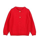 Boutonné Tidecc - Gilet - Fille - Rouge - étiquette 100 cm(2-3 Ans)