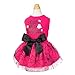 Fitwarm Little Miss Bootiful Halloween Dog Dress, Funny Costumes for Small Dogs Girl, Pet Outfit, Black, Hot Pink, XS