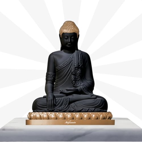 SIGNAMIO® Black Gautam Buddha Murti - Perfect