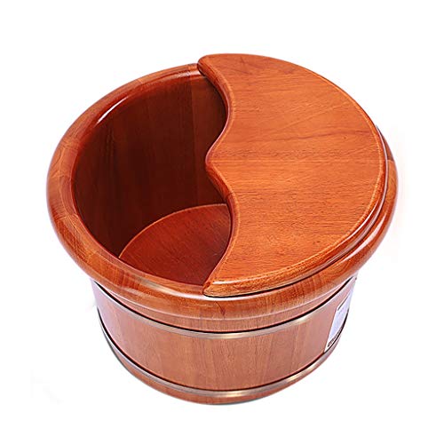 Masajeador de pies Katzowen, Bañera para pies en madera de roble, Recipiente para pedicura y masaje, 41 x 26 x 33 cm miniatura 4