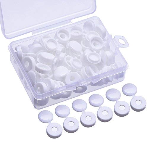 60 Pieces Screw Cap Plastic Screw Covers for Number 6 and 8 Screws with