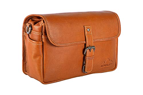 Alpenleder Funda de piel para cámara réflex y objetivo (30 x 10 x 20 cm), color marrón Cover