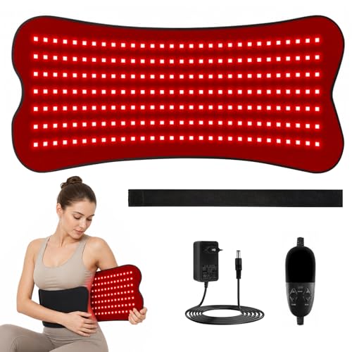 Ceinture de thérapie à lumière rouge 210 LED infrarouge avec tapis chauffant électrique