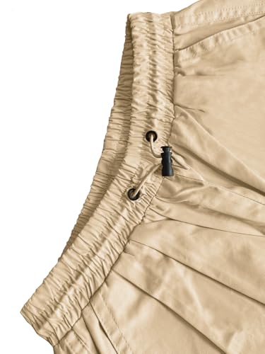 Image of Girls Cargo Pants Elastic Waist Drawstring with Pockets Pants | 6-14 years High Waist Loose fit School Hiking Casual