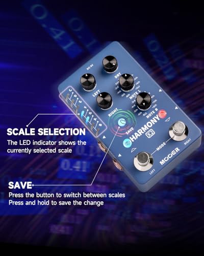 Image of MOOER Harmonizer Guitar Effects Pedal up to 12 Pitches Each Pitch has 11 Harmony Modes Professional Stereo for Electric Guitar and Bass (X2)