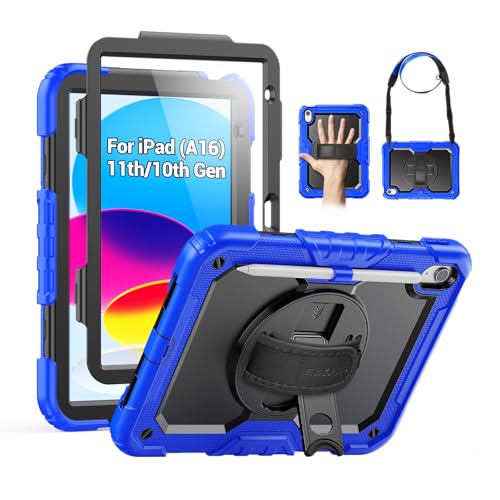 SEYMAC iPad case for A16 11th/10th Gen case with screen protector