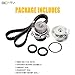 OCPTY Timing Belt Kit with Water Pump Replacement 1999-2005 For Volkswagen Beetle l4 2.0L For Golf l4 2.0L 1999-2005 For Volkswagen For Jetta l4 2.0L Replaces TBK296 WP9020 WP180-2220