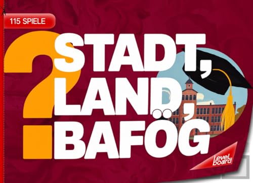 Stadt, Land, BAföG - 115 Spiele: Stadt, Land, Fluss Studenten - Spielblock für Erstis | Geschenkidee Erstsemester - Quiz Spiel Uni Start