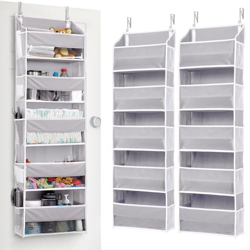 Image of ULG 2 Pack 5-tier Over the Door Organizer Light Gray