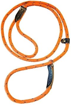 Leather Brothers Slip Lead Large Dog 1/2", 6 Bright Orange 3-Pack | Collar and Leash All in One, For Large Pets