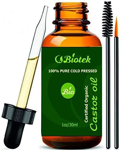 Castor Oil Organic-100% Premium Pure Cold Pressed USDA Certified Growth Eyelashes & Eyebrow, Hair. Best Skin Moisturizer, Reduces Acne.1 oz (30ml) Satisfaction Guarantee.