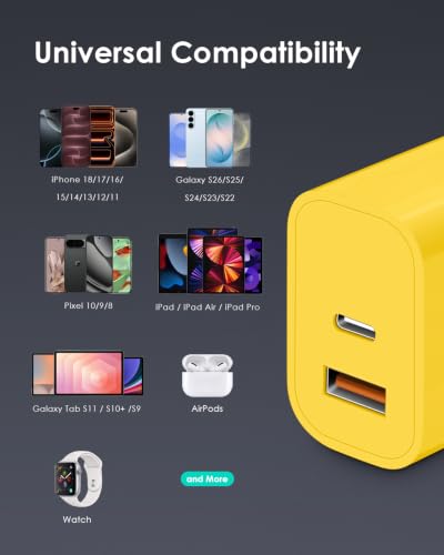 Image of [2 Pack] 20W USB C Charger Block Fast Charging Multiport Adapter