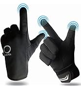 Winter Gloves Men Women Touchscreen Waterproof, Running Cycling Liner Fleece Pair