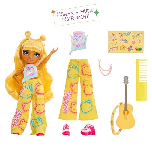 Muñeca Sunny Yellow Rainbow High Jr High Rock Band 9" miniatura 2